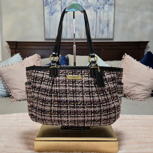 Coach Galaxy Tweed Gallery Tote - Picture 1 of 17